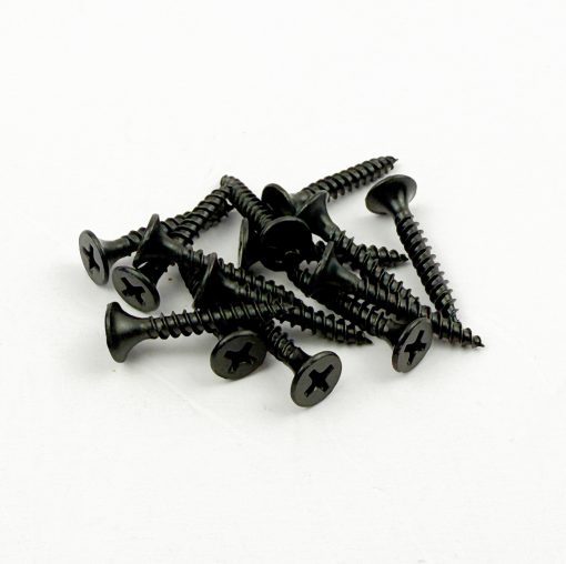 Black Drywall Screw 3.5x25mm, Ruspert Silver Coated