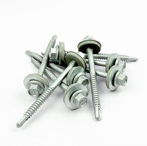 Hex Head Roofing Screw 12-14x68mm with EPDM Steel Washer - Image 2