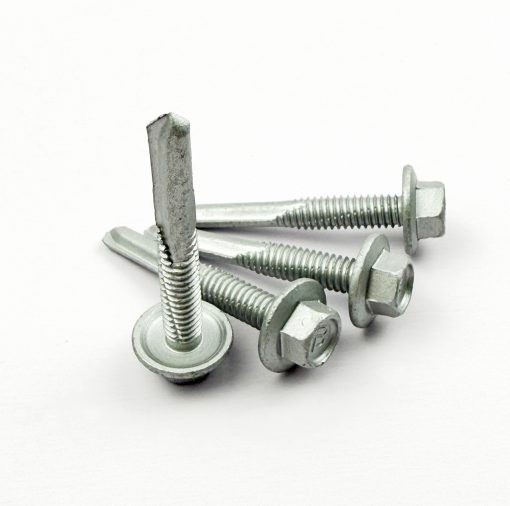 Edge Screw 15-15x20mm, Small Black EPDM Washer, Ruspert Silver