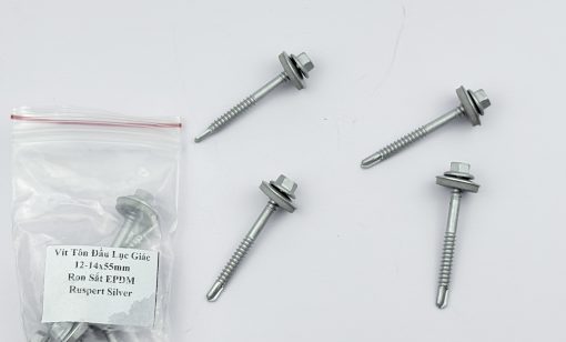 Hex Head Roofing Screw 12-14x55mm with EPDM Steel Washer - Image 2